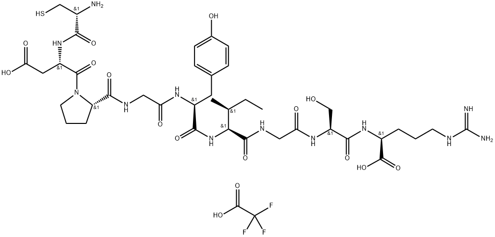 H-Cys-Asp-Pro-Gly-Tyr-Ile-Gly-Ser-Arg-OH trifluoroacetate|(6S,9S,15S,18S)-1-((S)-1-((S)-2-((R)-2-氨基-3-巯基丙酰胺基)-3-羧基丙酰基)吡咯烷-2-基)-9-((S)-仲丁基)-18-(3-胍基丙基)-6-(4-羟基苄基)-15-(羟甲基)-1,4,7,10,13,16-六氧代-2,5,8,11,14,17-六氮杂十九烷-19-酸三氟乙酸盐