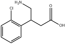 Benzenepropanoic acid, β-(aminomethyl)-2-chloro- Struktur