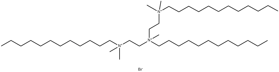 1,2-Ethanediaminium, N1,N2-didodecyl-N1-[2-(dodecyldimethylammonio)ethyl]-N1,N2,N2-trimethyl-, bromide (1:3) Structure