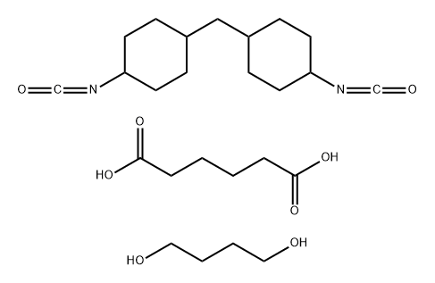 Hexanedioic acid, polymer with 1,4-butanediol and 1,1-methylenebis4-isocyanatocyclohexane Struktur