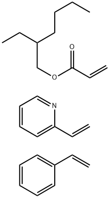 2-Propenoic acid, 2-ethylhexyl ester, polymer with ethenylbenzene and 2-ethenylpyridine Structure