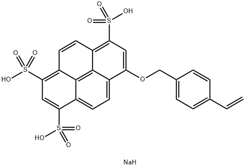 8-[(4-乙烯基苯基)甲氧基]-1,3,6-芘三磺酸钠盐 (1:3), 345260-55-1, 结构式