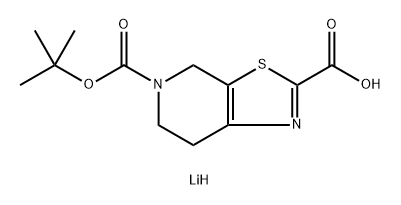 5-(叔丁氧羰基)-4,5,6,7-四氢噻唑并[5,4-C]吡啶-2-羧酸锂, 365996-70-9, 结构式
