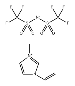 1H-Imidazolium, 3-ethenyl-1-methyl-, salt with 1,1,1-trifluoro-N-[(trifluoromethyl)sulfonyl]methanesulfonamide (1:1) Struktur