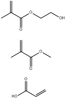 2-Propenoic acid, 2-methyl-, 2-hydroxyethyl ester, polymer with methyl 2-methyl-2-propenoate and 2-propenoic acid Structure