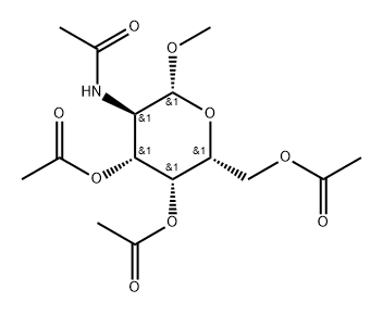 β-D-Galactopyranoside, methyl 2-(acetylamino)-2-deoxy-, 3,4,6-triacetate Structure