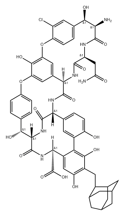 29-(2-Admantyl)methyleremomycin aglycone hexapeptide Struktur