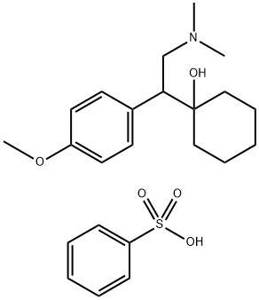 Cyclohexanol, 1-[2-(dimethylamino)-1-(4-methoxyphenyl)ethyl]-, benzenesulfonate (1:1) Struktur