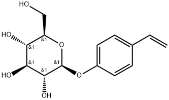 p-ビニルフェニル O-β-D-グルコピラノシド 化学構造式