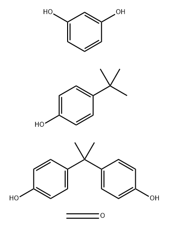 4-(1,1-Dimethylethyl)phenol, formaldehyde, 4,4'-(1-methylethylidene)bis[phenol], 1,3-benzenediol polymer Struktur