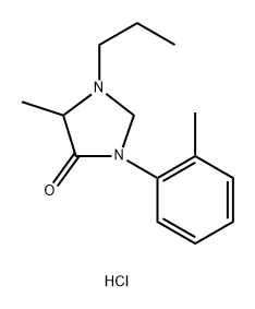 4-Imidazolidinone, 5-methyl-3-(2-methylphenyl)-1-propyl-, hydrochloride (1:1) Struktur