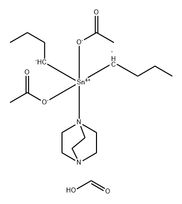 bis(acetato-O)dibutyl(1,4-diazabicyclo[2.2.2]octane-N1)tin monoformate Structure