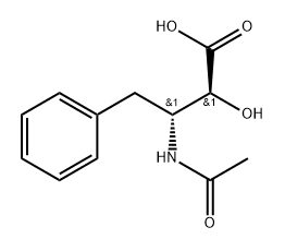 Benzenebutanoic acid, β-(acetylamino)-α-hydroxy-, (αS,βR)- Struktur