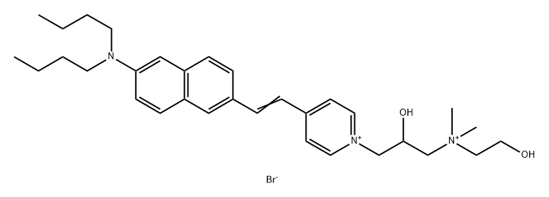 Pyridinium, 4-[2-[6-(dibutylamino)-2-naphthalenyl]ethenyl]-1-[2-hydroxy-3-[(2-hydroxyethyl)dimethylammonio]propyl]-, bromide (1:2)|Di-4-ANEPPDHQ