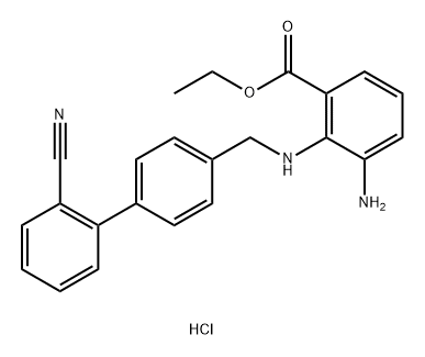 ethyl 3-amino-2-(((2'-cyano-[1,1'-biphenyl]-4-yl)methyl)amino)benzoate hydrochloride|3-氨基-2-(((2'-氰基-[1,1'-联苯]-4-基)甲基)氨基)苯甲酸乙酯盐酸盐