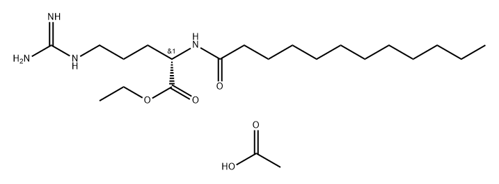 N(alpha)-lauroyl-L-arginine ethyl ester acetate Struktur