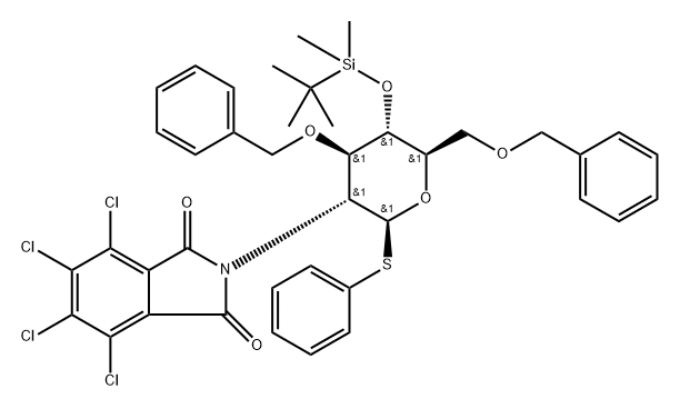 3,6-O-diBenzyl-4-O-tert-butyldiMethylsilyl-2-tetrachlorophthaliMide-1-benzenethiol-1,2-dideoxy-β-D-glucopyranose|3,6-O-diBenzyl-4-O-tert-butyldiMethylsilyl-2-tetrachlorophthaliMide-1-benzenethiol-1,2-dideoxy-β-D-glucopyranose