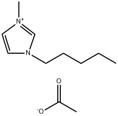 1H-Imidazolium, 1-methyl-3-pentyl-, acetate (1:1) Struktur