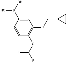 B-[3-(Cyclopropylmethoxy)-4-(difluoromethoxy)phenyl]boronic acid Structure