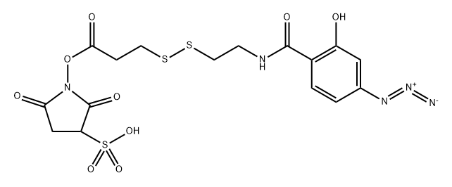 sulfosuccinimidyl 2-(4-azidosalicylamido)ethyl-1,3'-dithiopropionate Struktur