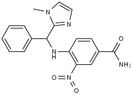 Benzamide, 4-[[(1-methyl-1H-imidazol-2-yl)phenylmethyl]amino]-3-nitro- Struktur