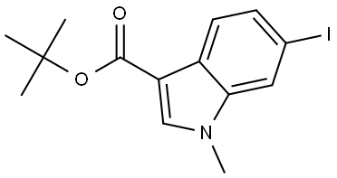 1,1-Dimethylethyl 6-iodo-1-methyl-1H-indole-3-carboxylate Struktur