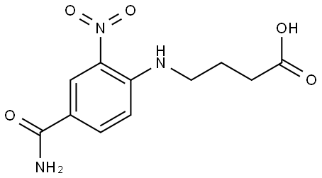 Butanoic acid, 4-[[4-(aminocarbonyl)-2-nitrophenyl]amino]- Struktur