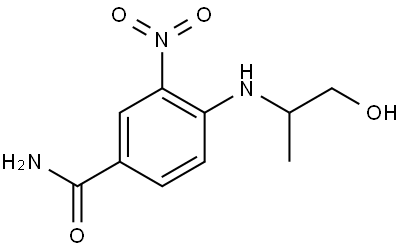 Benzamide, 4-[(2-hydroxy-1-methylethyl)amino]-3-nitro- Structure