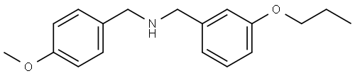 N-[(4-Methoxyphenyl)methyl]-3-propoxybenzenemethanamine 结构式