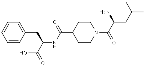 D-Phenylalanine, N-[[1-[(2S)-2-amino-4-methyl-1-oxopentyl]-4-piperidinyl]carbonyl]- Struktur