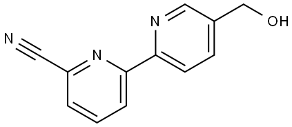 5-Hydroxymethyl-6'-cyano-2,2'-bipyridine Struktur