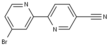4-Bromo-5'-cyano-2,2'-bipyridine Struktur