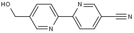 5-Hydroxymethyl-5'-cyano-2,2'-bipyridine Struktur