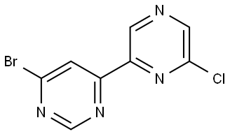 6-Bromo-4-(6'-chloro-2'-pyrazinyl)pyrimidine Struktur