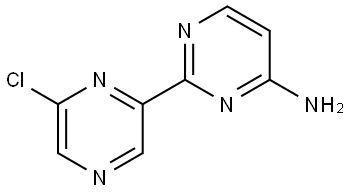 4-Amino-2-(6'-chloro-2'-pyrazinyl)pyrimidine Struktur