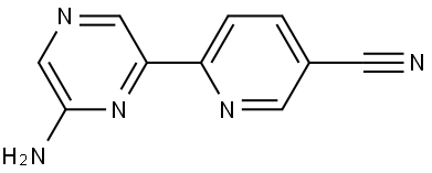 6-Amino-2-(5'-cyano-2'-pyridyl)pyrazine Structure