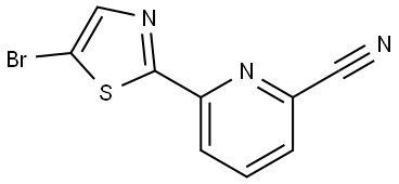 5-Bromo-2-(6'-cyano-2'-pyridyl)thiazole Struktur