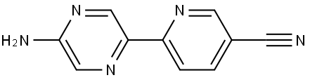 5-Amino-2-(5'-cyano-2'-pyridyl)pyrazine Struktur