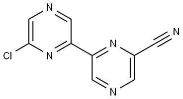 6-Chloro-6'-cyano-2,2'-bipyrazine Struktur