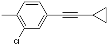 2-Chloro-4-(2-cyclopropylethynyl)-1-methylbenzene Structure