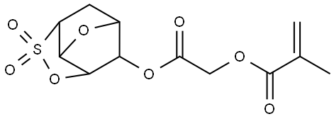 2-Oxo-2-[(tetrahydro-2,2-dioxido-3,5-methano-3H-furo[2,3-d]-1,2-oxathiol-6-yl)oxy]ethyl 2-methyl-2-propenoate Struktur
