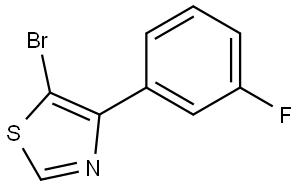 5-Bromo-4-(3-fluorophenyl)thiazole Struktur