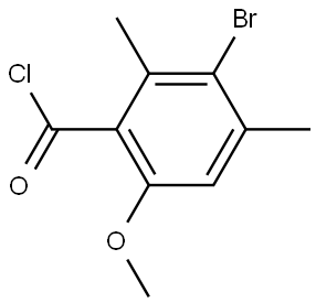 3-Bromo-6-methoxy-2,4-dimethylbenzoyl chloride Structure