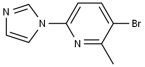3-bromo-6-(1H-imidazol-1-yl)-2-methylpyridine Struktur