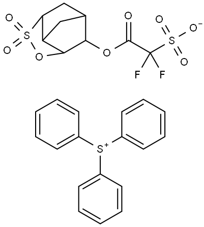 Triphenylsulfonium 2-((1,1-dioxidohexahydro-3,5-methylcyclopentane[C][1,2]oxathio-7-yl)oxy)-1,1-difluoro-2-oxoethanesulfonate Struktur