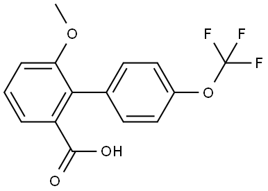 6-Methoxy-4'-(trifluoromethoxy)[1,1'-biphenyl]-2-carboxylic acid 结构式