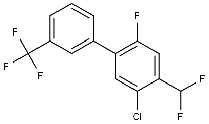 5-Chloro-4-(difluoromethyl)-2-fluoro-3'-(trifluoromethyl)-1,1'-biphenyl Structure
