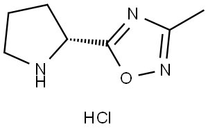(R)-3-methyl-5-(pyrrolidin-2-yl)-1,2,4-oxadiazole hydrochloride Structure
