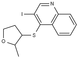 Pentitol, 1,4-anhydro-2,5-dideoxy-3-S-(3-iodo-4-quinolinyl)-3-thio- Structure