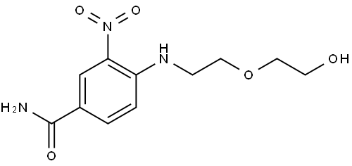 Benzamide, 4-[[2-(2-hydroxyethoxy)ethyl]amino]-3-nitro- Structure